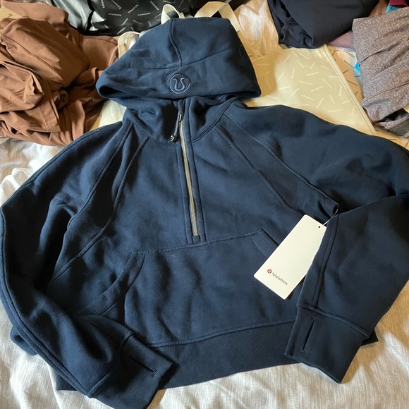 NWT Lululemon Scuba Oversized Half-Zip Hoodie, XS/S, True Navy - Picture 4 of 8